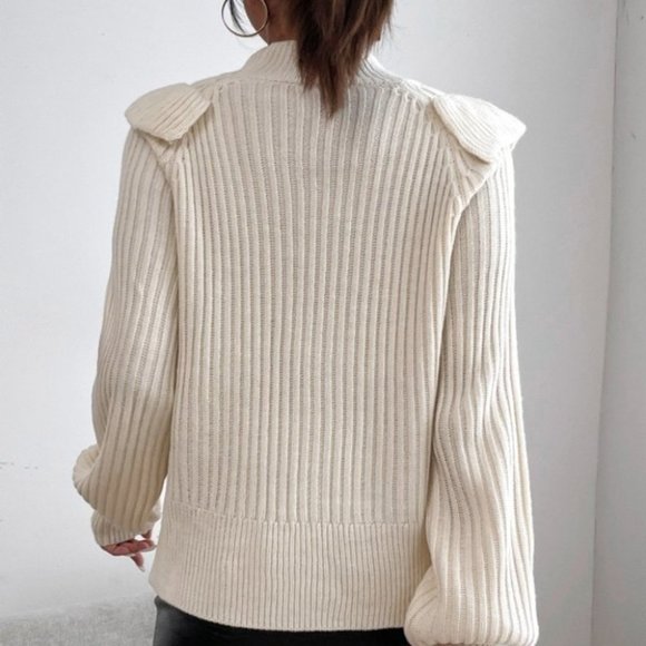 CHIC DOLLZ Ruffled Details Sweater top - Picture 6 of 10